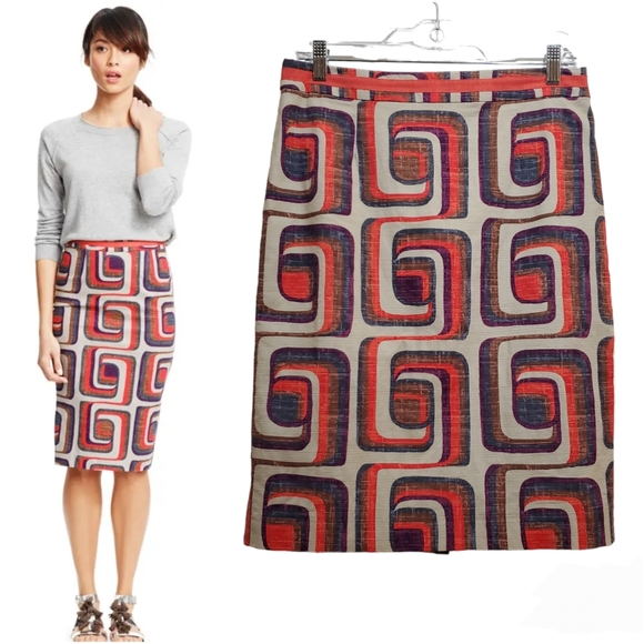 Boden Dresses & Skirts - Boden Modern Geometric Retro Pencil Skirt Size 8